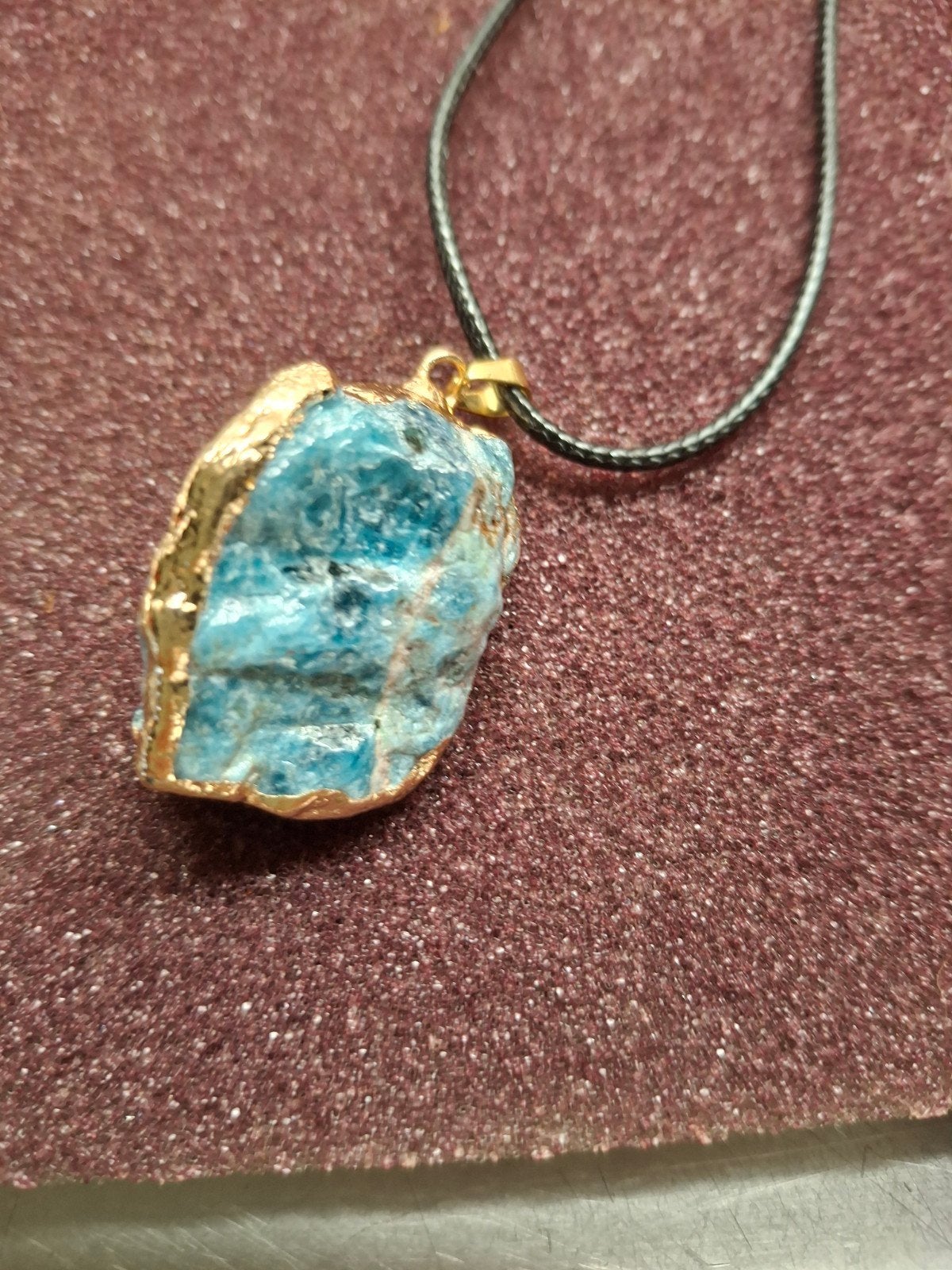 Halssnoer met turquoise steen, Ophalen, Blauw