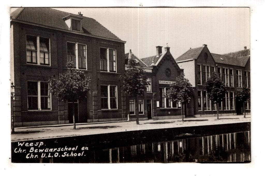 Weesp foptokaart Bewaar  School, Verzamelen, Ansichtkaarten | Nederland, Verzenden, 1920 tot 1940, Ongelopen