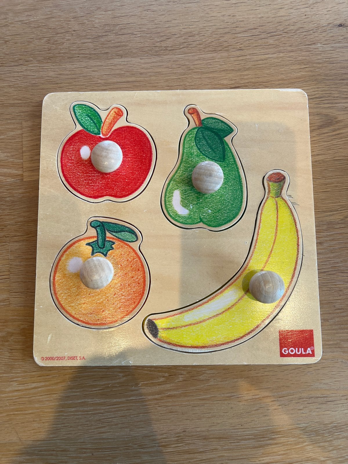 Houten puzzel met fruit (gratis), Ophalen, 2 tot 4 jaar, Gebruikt, Van hout