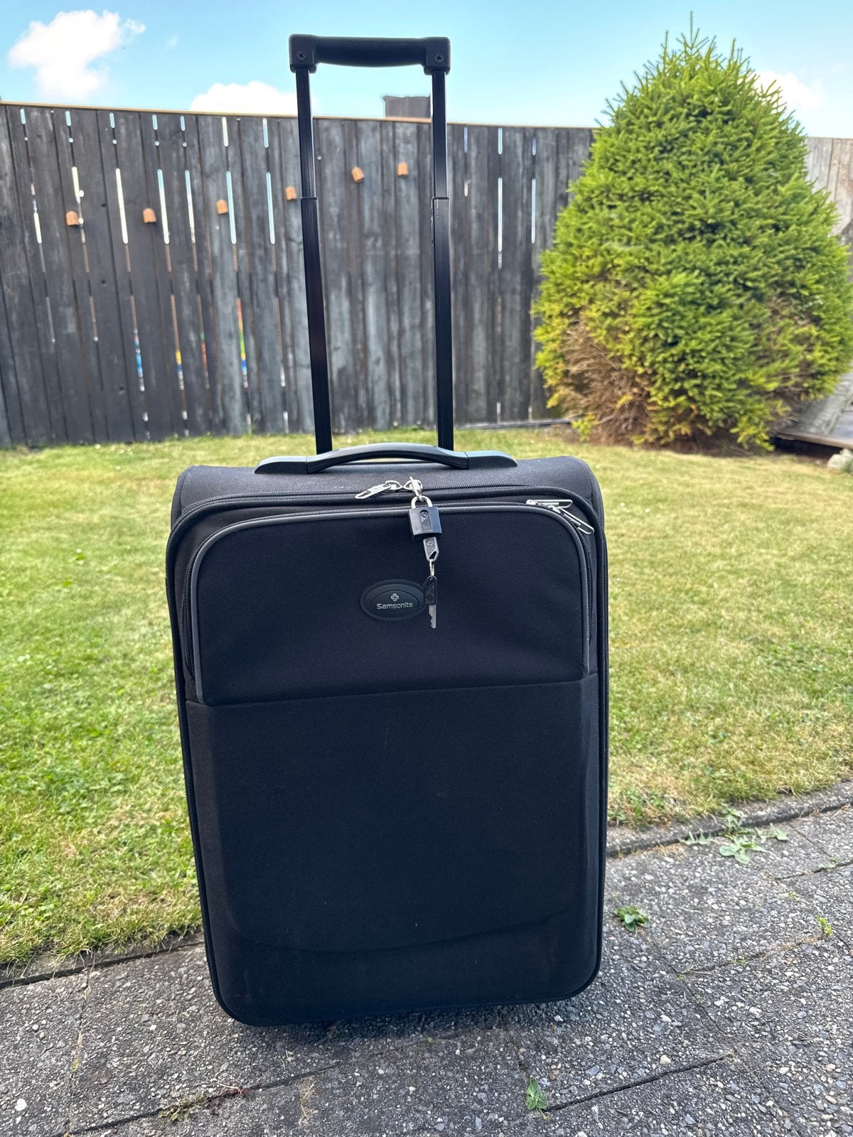 Samsonite Sullivan Plus Zwarte Koffer met Wieltjes 55x40x20, 40 tot 60 cm, 30 cm of meer, Gebruikt, Zwart