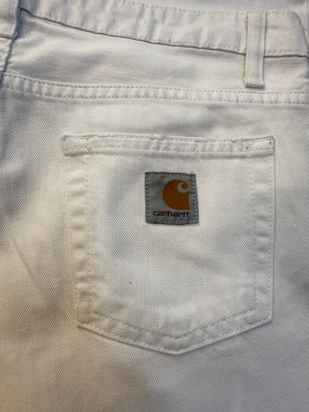 Carhartt Revival Pant Witte Straight Leg Jeans 30x30 Dames, Ophalen of Verzenden, Gedragen, Wit, W30 - W32 (confectie 38/40)