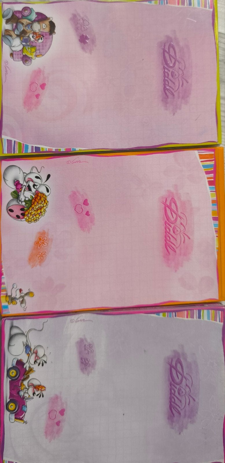 3 diddl blaadjes - A6 kleur, Verzamelen, Diddl, Ophalen of Verzenden, Papier, Kaart of Schrift