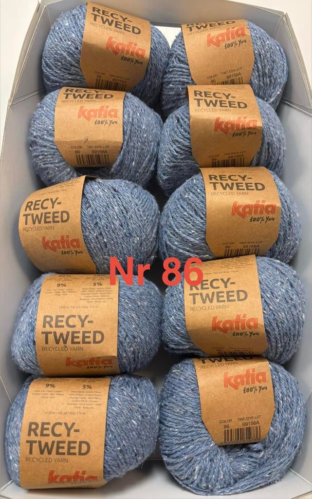 10 bollen Katia ReCy Tweed nr 86, Breien of Haken, Breekamp 5, Nieuw, Ophalen of Verzenden