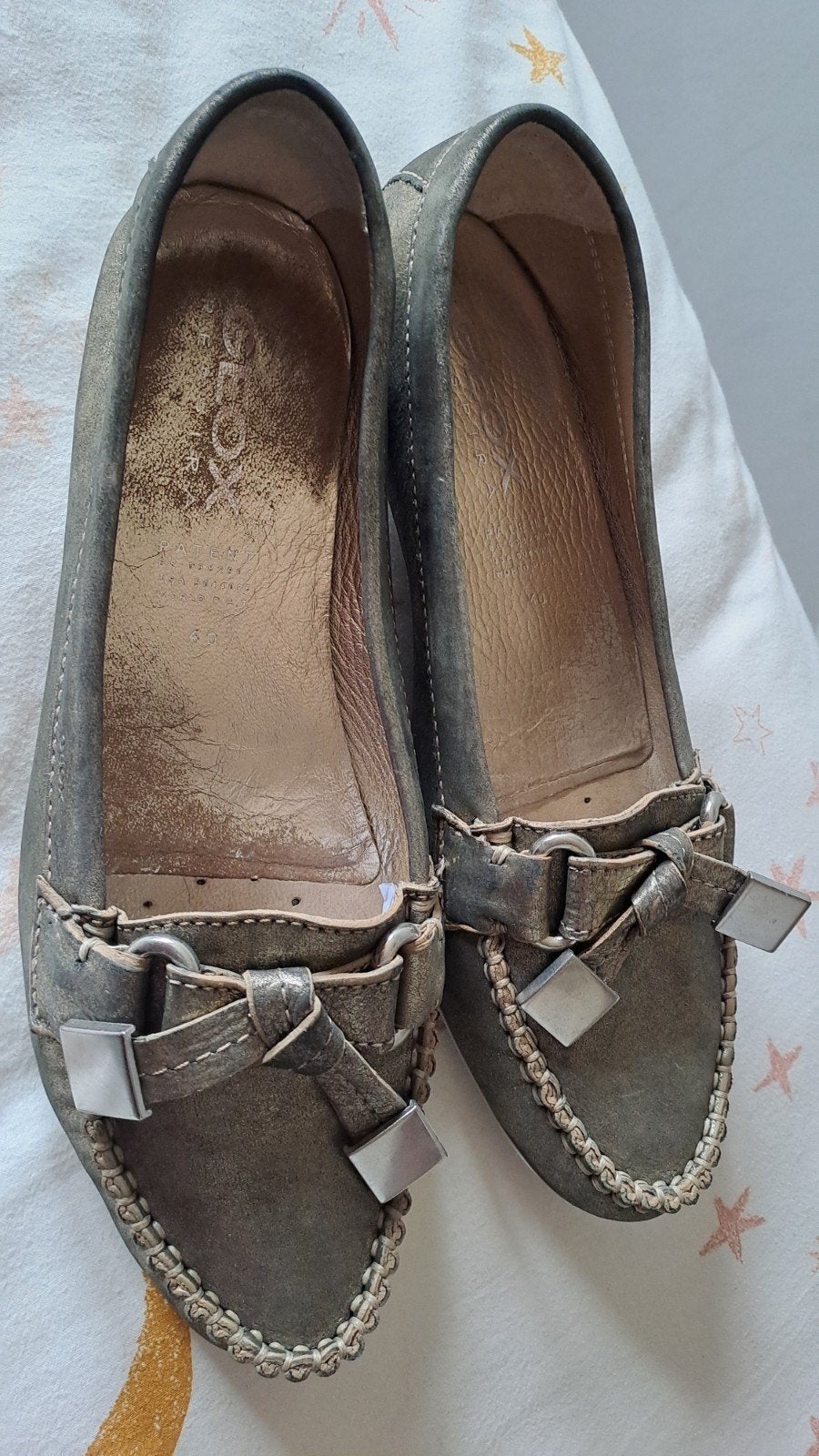 Geox brons kleur nette schoenen * mt 40 *, Ophalen, Gedragen, Overige kleuren