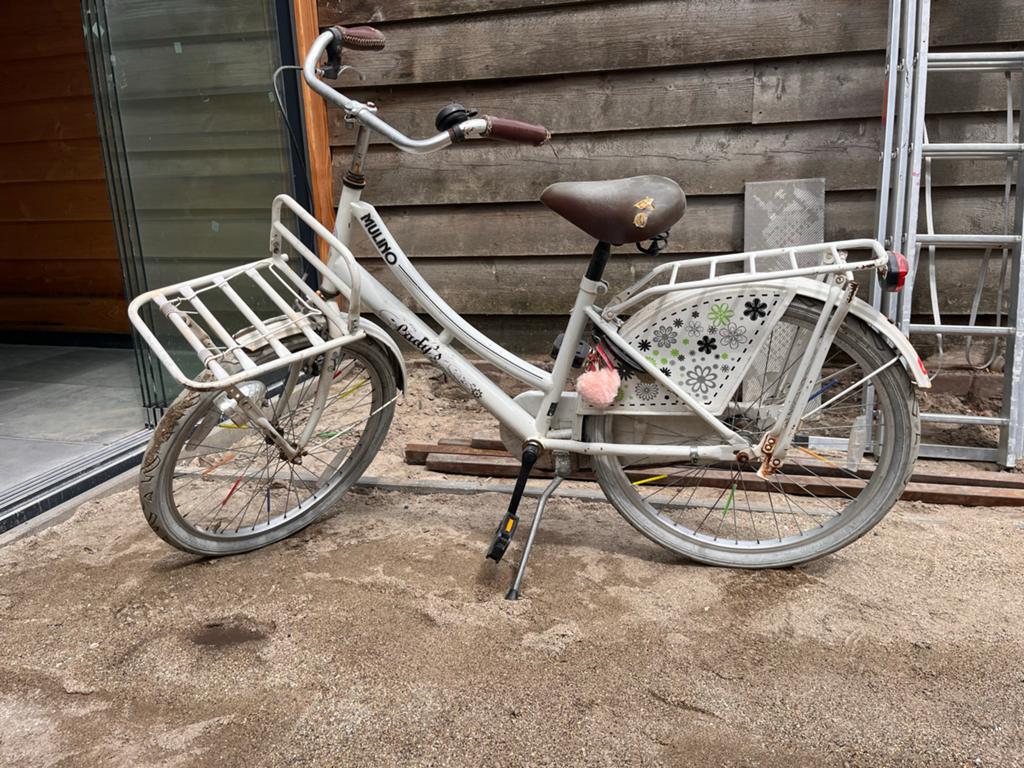 Mulino Kinderfiets 24 inch - Wit, Ophalen, Gebruikt, Velgrem, 20 inch of meer