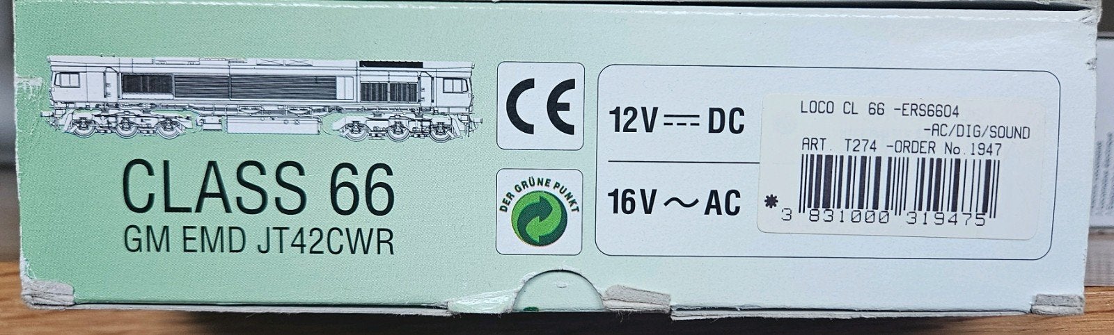 Mehano Prestige Class 66 ERS Railways Loc / voor Marklin dig, Ophalen, Zo goed als nieuw, Märklin, Gelijkstroom