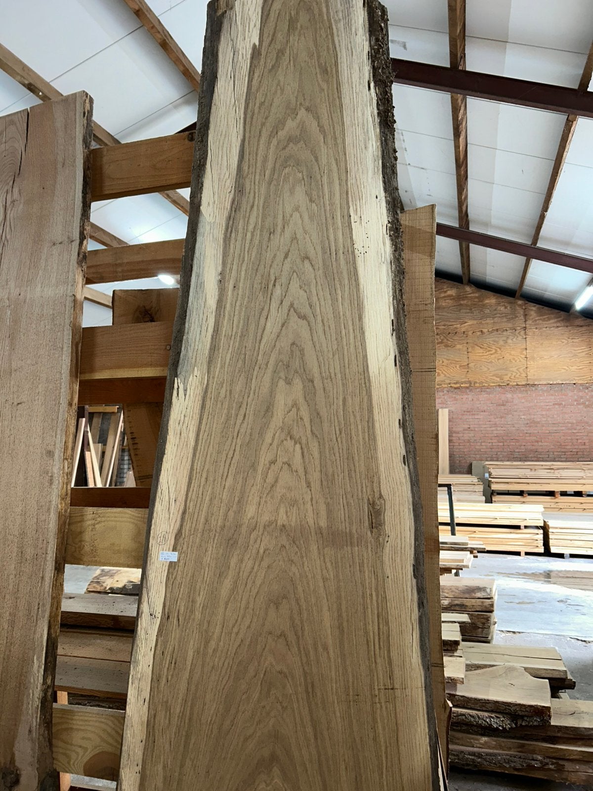 Nr 28/ Boomstamblad europees eiken ca 5x60x280cm, Ophalen, Nieuw, 250 cm of meer, Planken