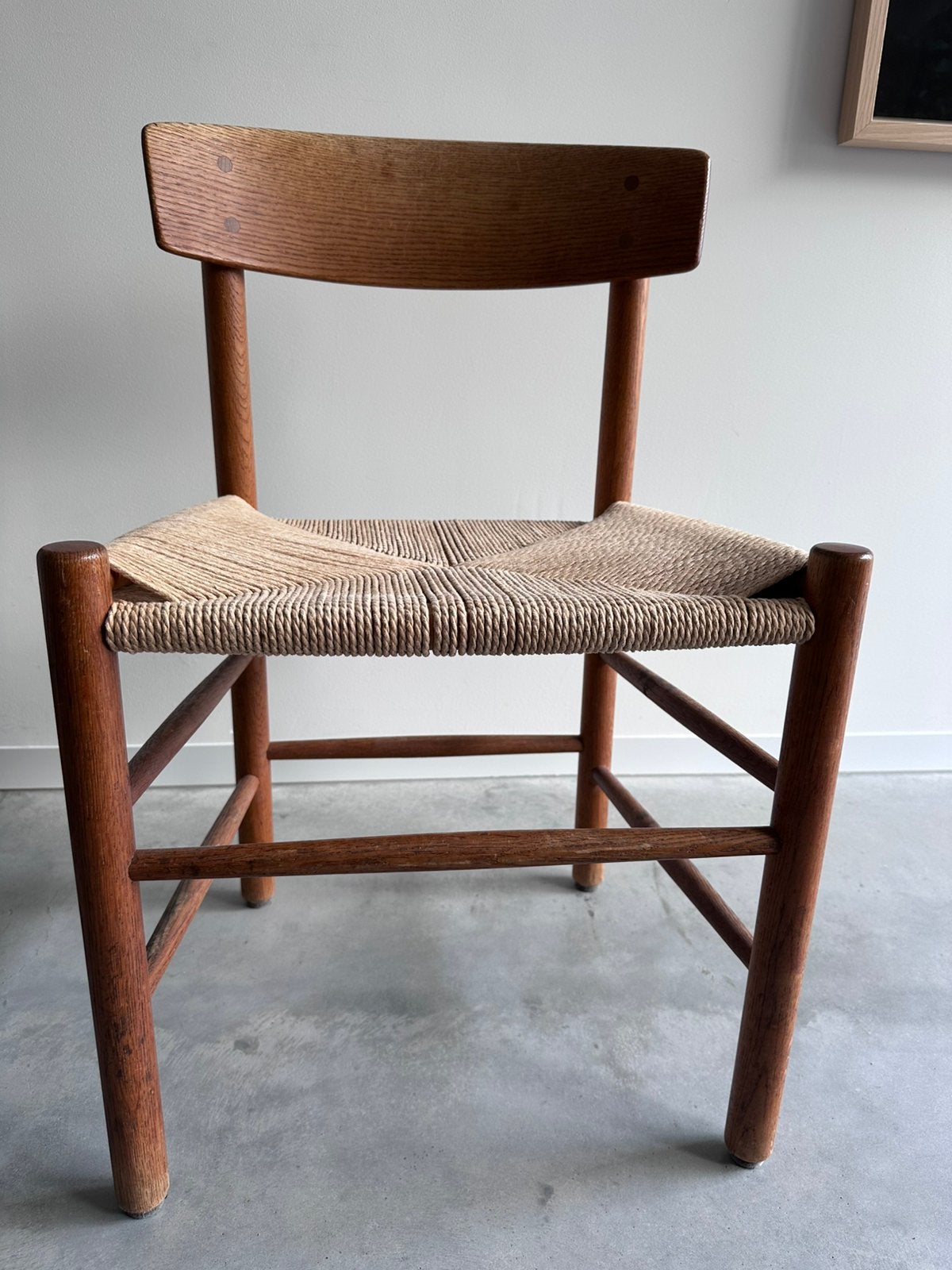 Vintage J39 stoel van Børge Mogensen voor Fredericia, Ophalen, Gebruikt, Bruin, Hout