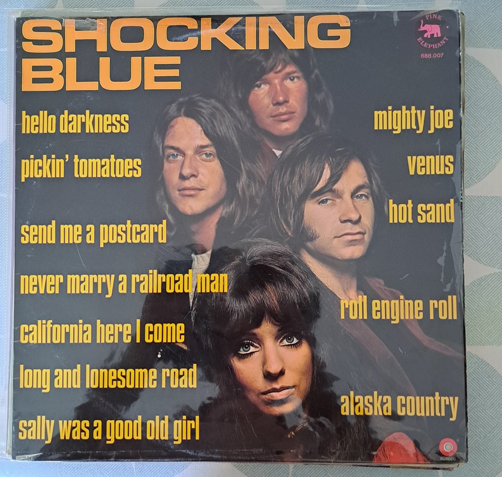 Shocking Blue - Hello Darkness LP (Pink Elephant 888.007), LP, Gebruikt, Pop, Originele persing