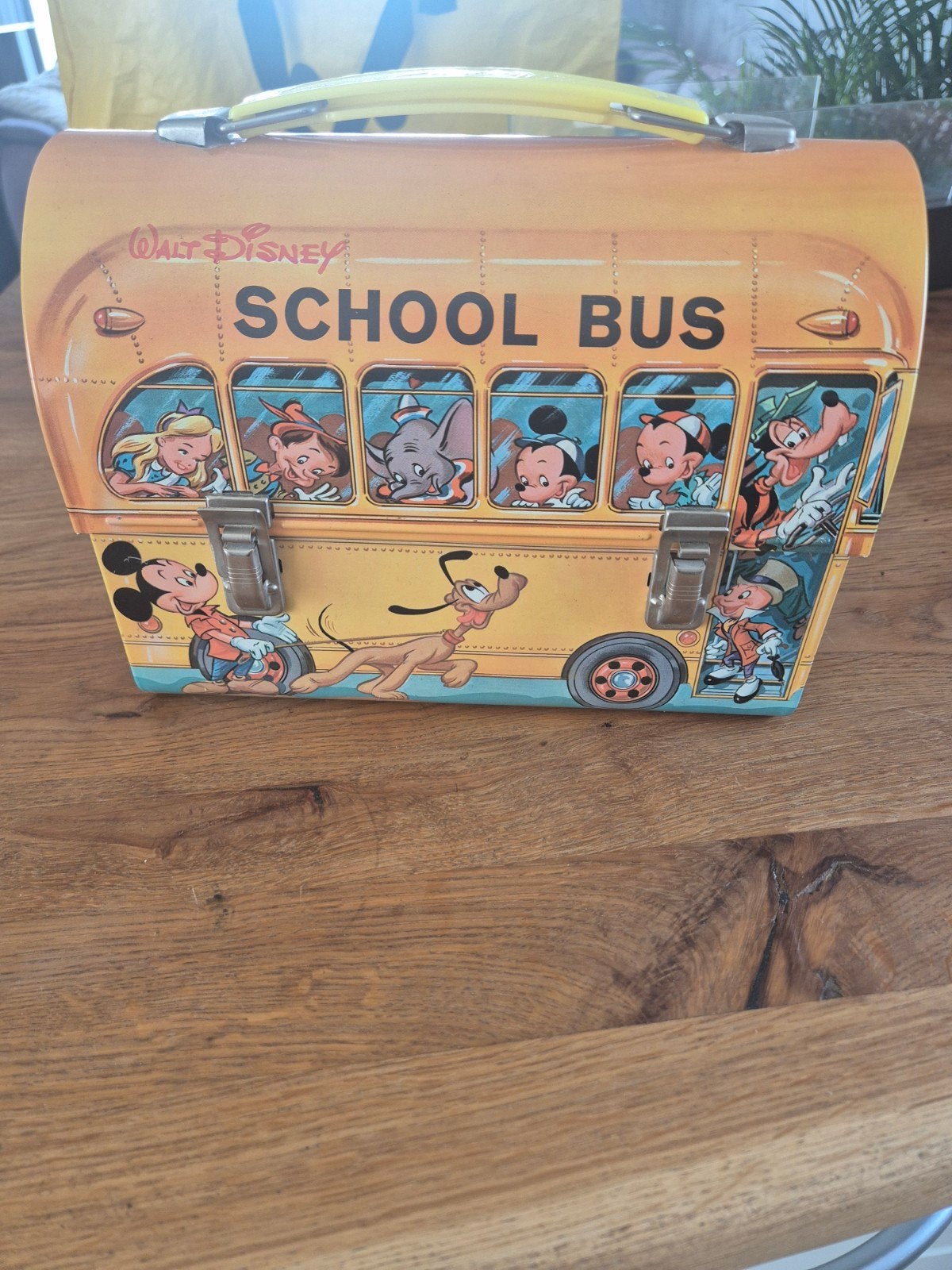 Vintage Disney School Bus Lunchbox met Thermosfles, Ophalen of Verzenden, Mickey Mouse, Gebruikt, Overige typen