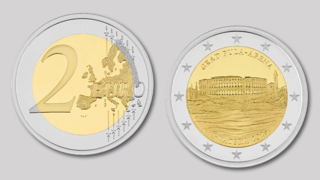 Gratis verzending: 3x 2 euro Kroatië 2025 Pula UNC, Ophalen of Verzenden, Overige landen, 2 euro, Setje