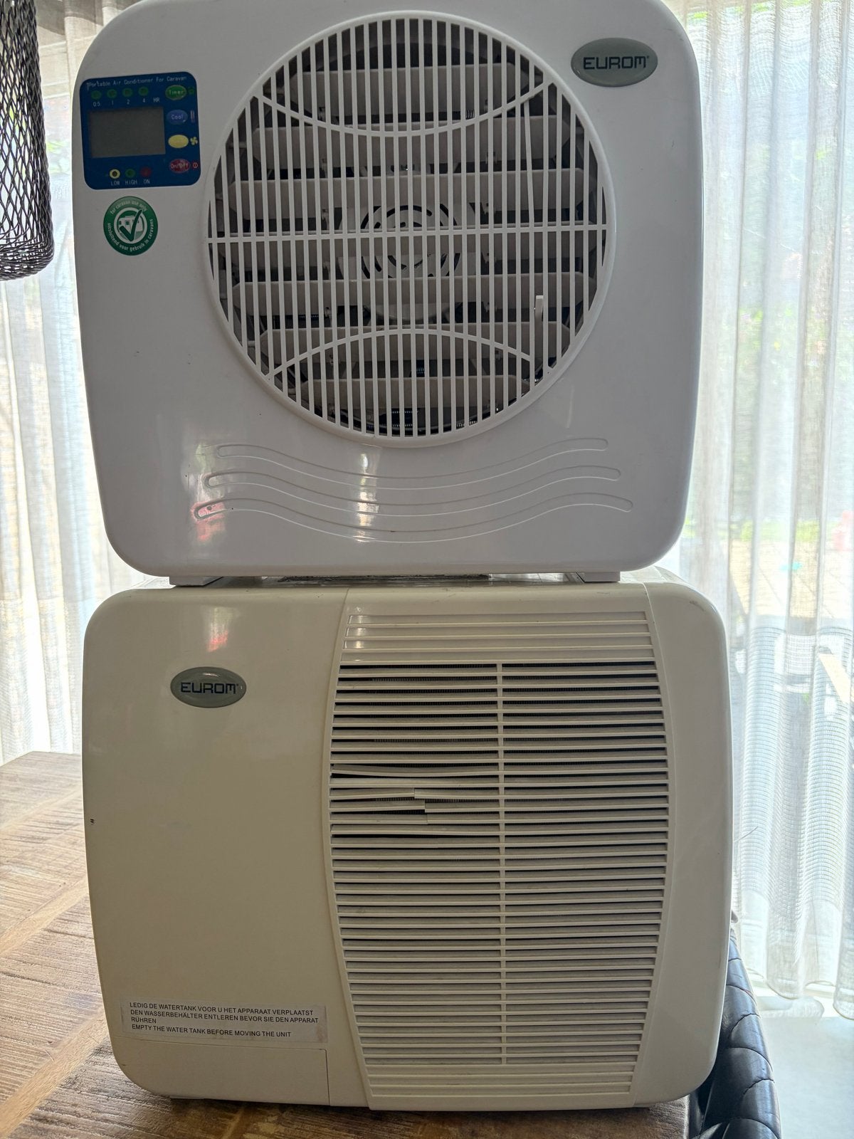 Eurom kampeer airconditioning voor caravan of camper, Ophalen, Gebruikt, Minder dan 60 m³, 2 snelheden