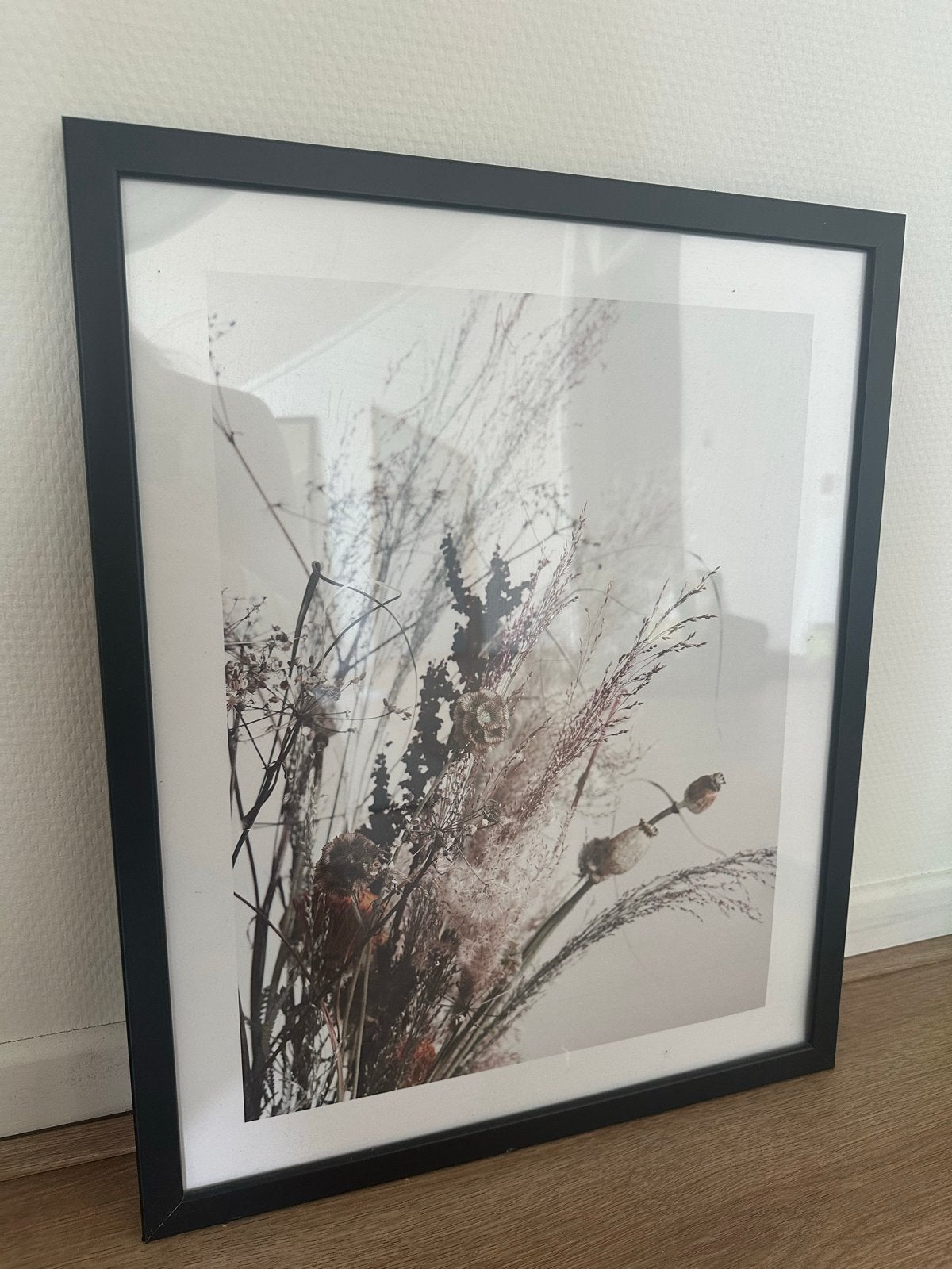 Ingelijste print met gedroogde bloemen, Ophalen, Zo goed als nieuw, Print