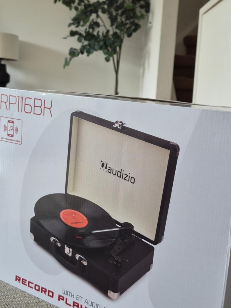 Audizio RP116BK Platenspeler Zwart met Bluetooth, Overige merken, Nieuw, Ophalen of Verzenden, USB-aansluiting