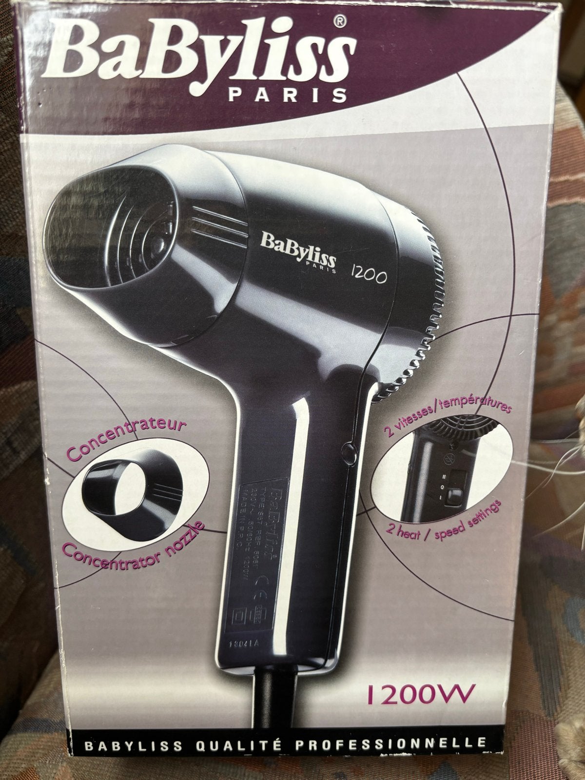 BaByliss 1200W Compacte Haardroger - Ideaal voor Reizen, Ophalen of Verzenden, Zo goed als nieuw, Haarverzorging
