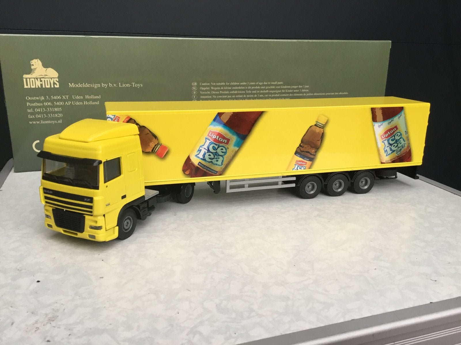 Lion Car Daf XF ICE  TEA, Hobby en Vrije tijd, Modelauto's | 1:50, Ophalen of Verzenden, Zo goed als nieuw, Bus of Vrachtwagen