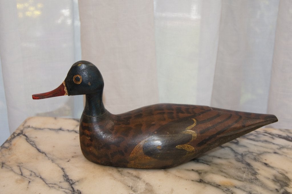 Lok eenden  ( Hout, Ophalen of Verzenden, Handgemaakt, Hout, Beeld
