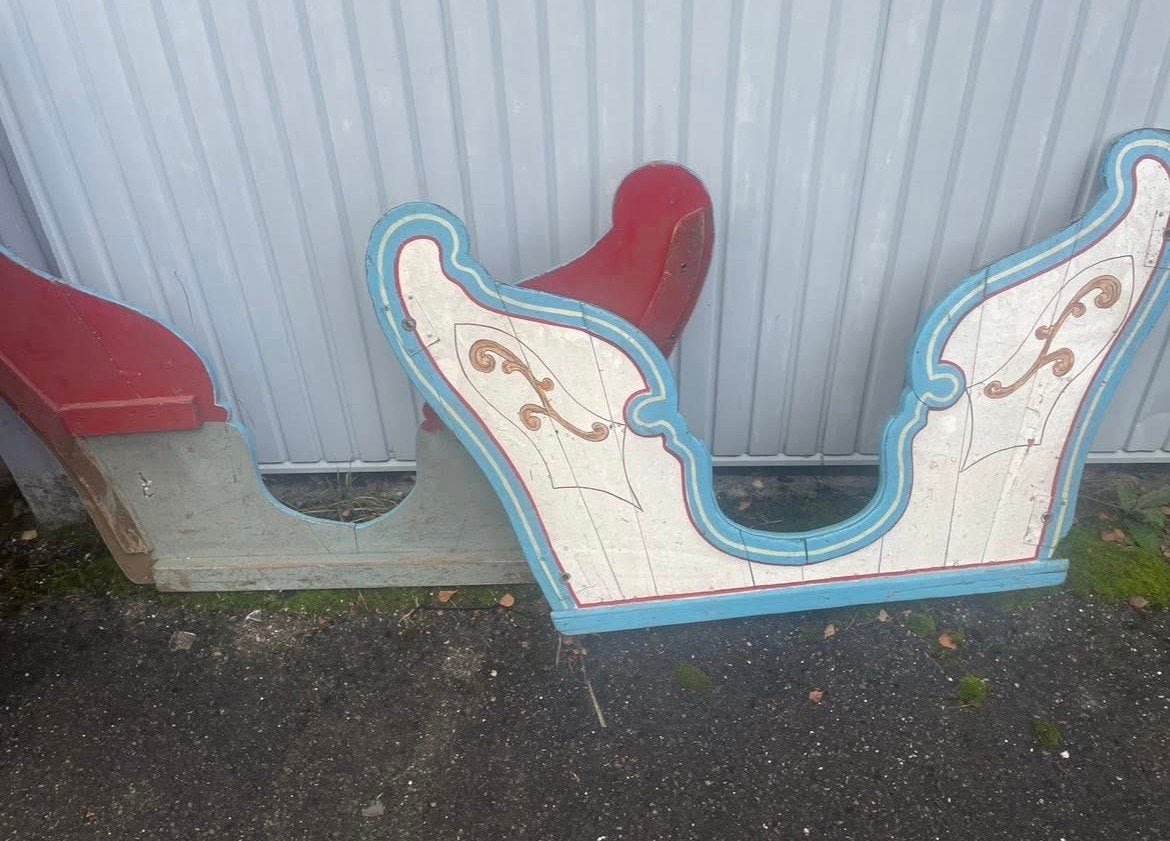 Kermis/draaimolen strijdwagen, Ophalen, Gebruikt