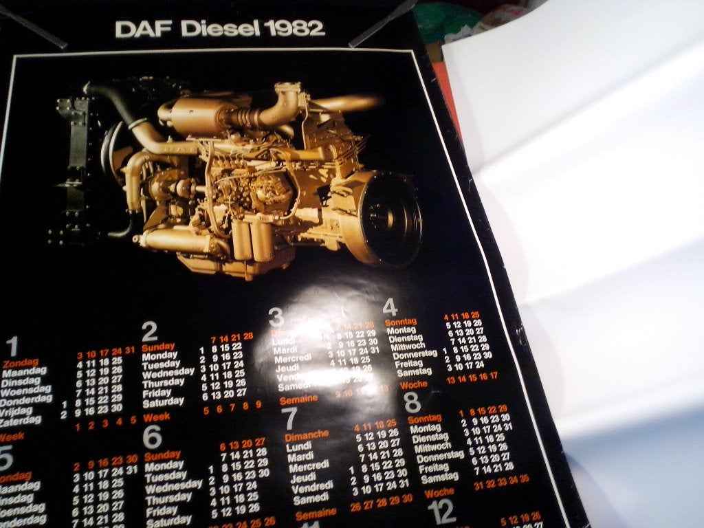 7x posters DAF Diesel Space Cab N2800 De Burgh Dakar de Rooy, Ophalen of Verzenden, Zo goed als nieuw, Auto's