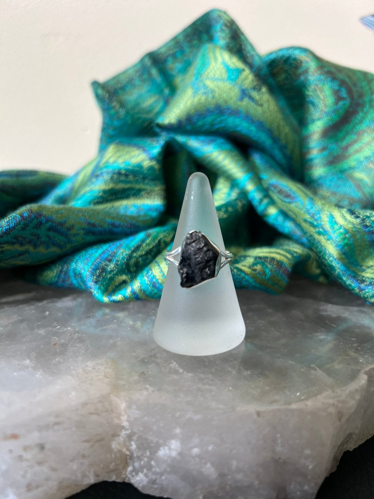 Toermalijn zwart schörl zilver beschermt aura straling uniek, Met edelsteen, Zwart, Magnolia11, Nieuw