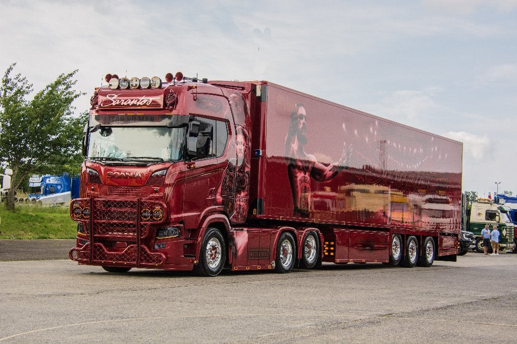 TEKNO  SCANIA NGS 6X2  MET 3 ASSIGE KOELOPLEGGER SARANTOS, Ophalen of Verzenden, Nieuw, Bus of Vrachtwagen, Tekno