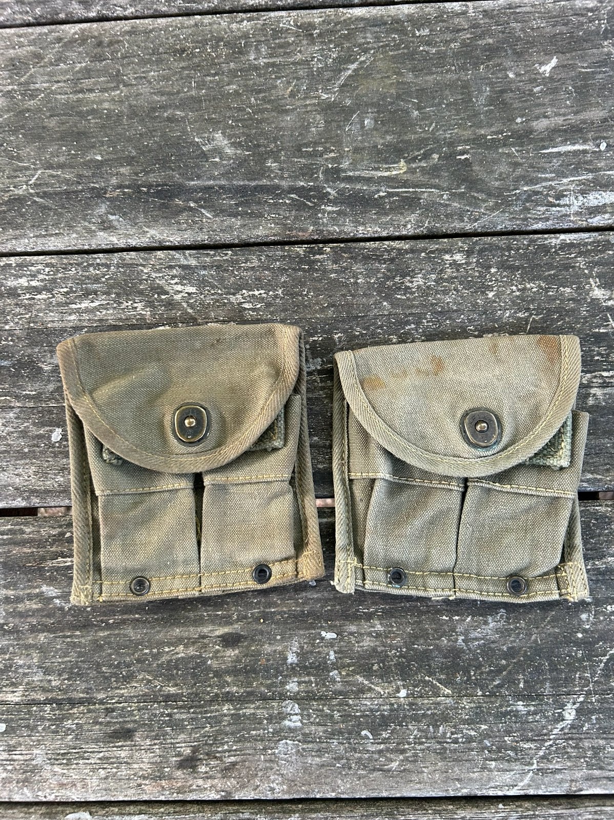 Setje KL/MvO magazijntasjes M1 karabijn, Ophalen of Verzenden, Landmacht, Overige gebieden, Embleem of Badge