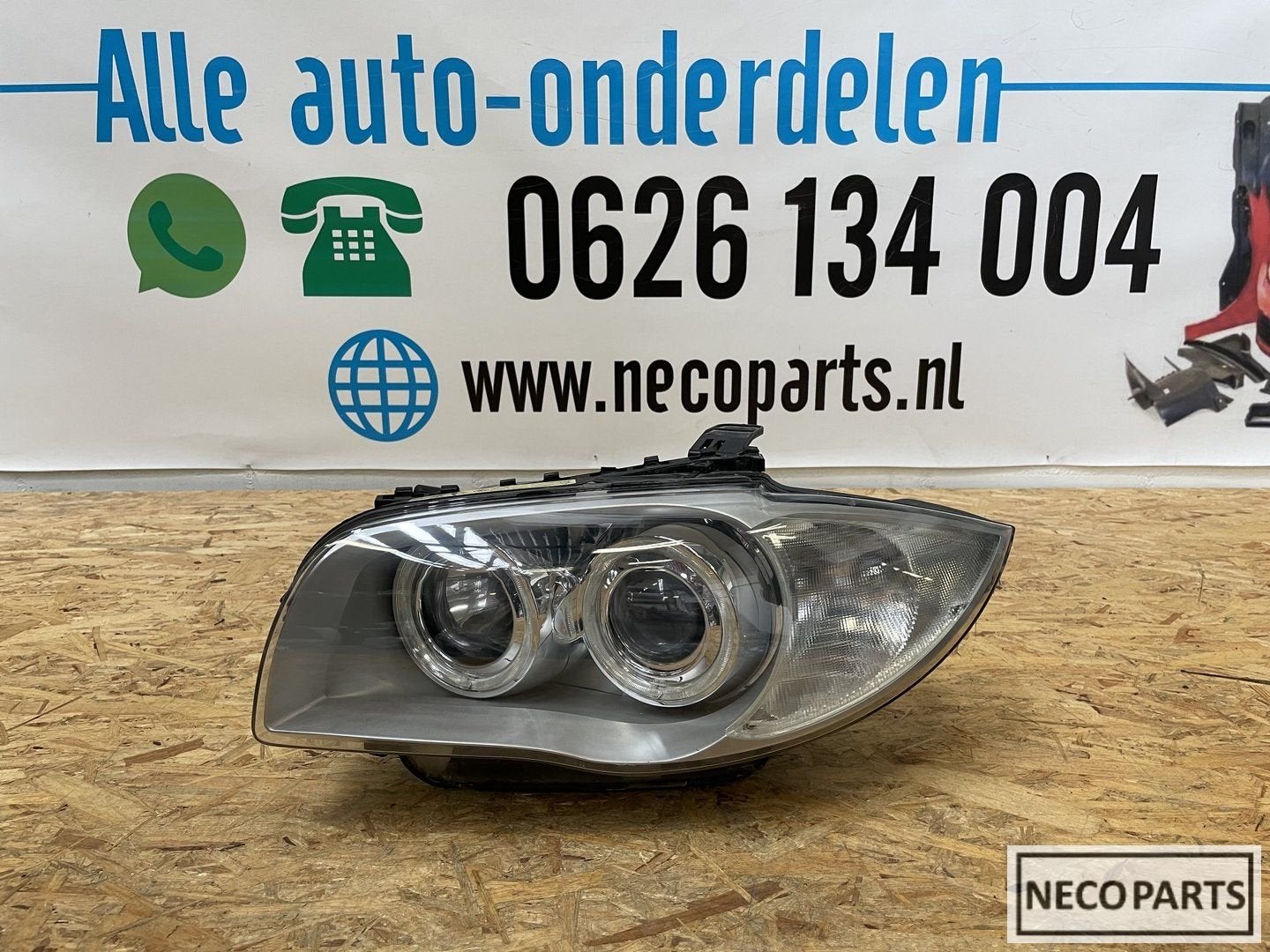 BMW E81 E87 XENON KOPLAMP LINKS COMPLEET 63126924489, Auto-onderdelen, Verlichting, Gebruikt, -, -, Ophalen of Verzenden