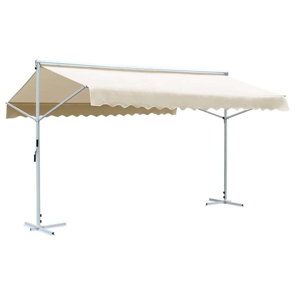 Vrijstaande luifel 5x3m crème, Ophalen, Gebruikt, 450 cm of meer, 150 tot 300 cm