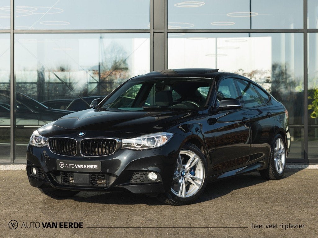 Bmw 3-SERIE GRAN TURISMO 335i M-sport Aut. - Radar, Pano, Me, Auto's, BMW, Automaat, Met garantie (alle), Zwart, Leder