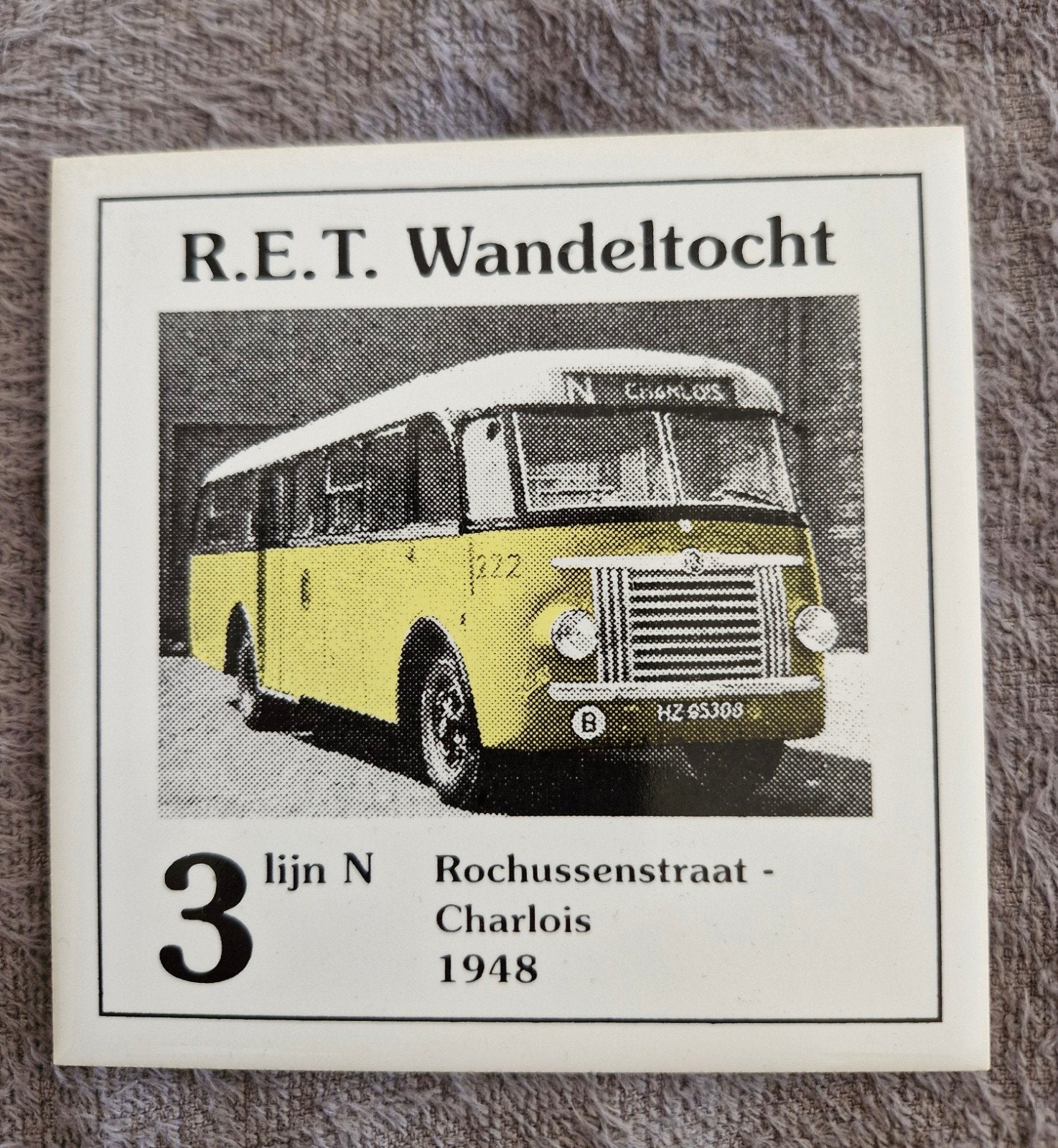 RET Wandeltocht Tegel Bus Lijn N Rotterdam 1948, Ophalen of Verzenden