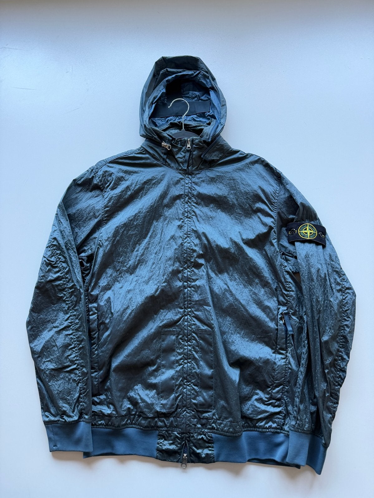 Stone Island Nylon Metal Watro-TC Regenerated Nylon Jas, Ophalen of Verzenden, Zo goed als nieuw, Blauw