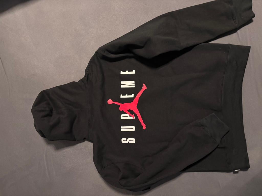 Supreme jordan hoodie, Ophalen of Verzenden, Zo goed als nieuw, Zwart