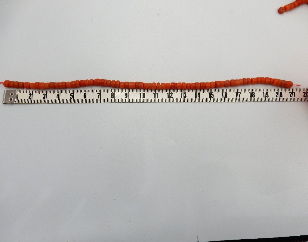 Antieke bloedkoralen 5mm, Ophalen of Verzenden, Overige materialen, Armband, Met edelsteen