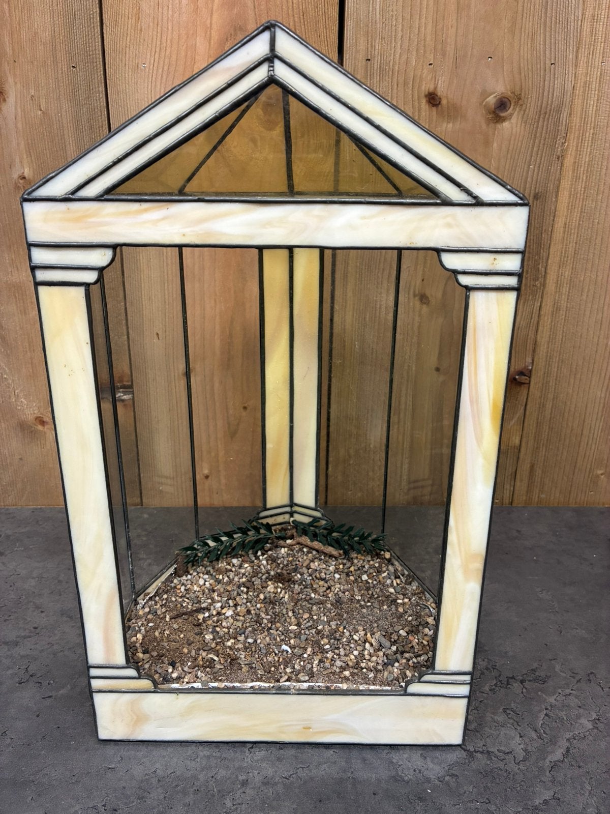 Uniek Neoklassiek Terrarium / Plantenkas in Tiffany Stijl, Ophalen, Glas, Zo goed als nieuw