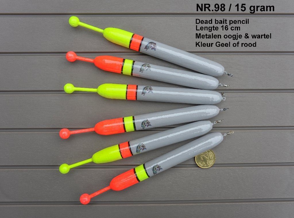 SNOEKDOBBER HANDBUILT NR. 98 & 98¹/ 15 gram, Ophalen of Verzenden, Nieuw, Dobber of Lood