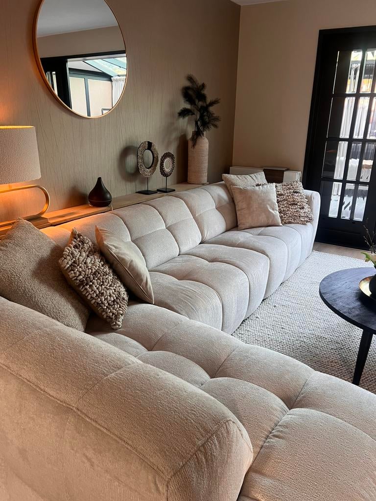 Nieuw Prachtig Handgeknoopt vloerkleed off white, Ophalen, Zo goed als nieuw, Minder dan 10 m², Tapijt