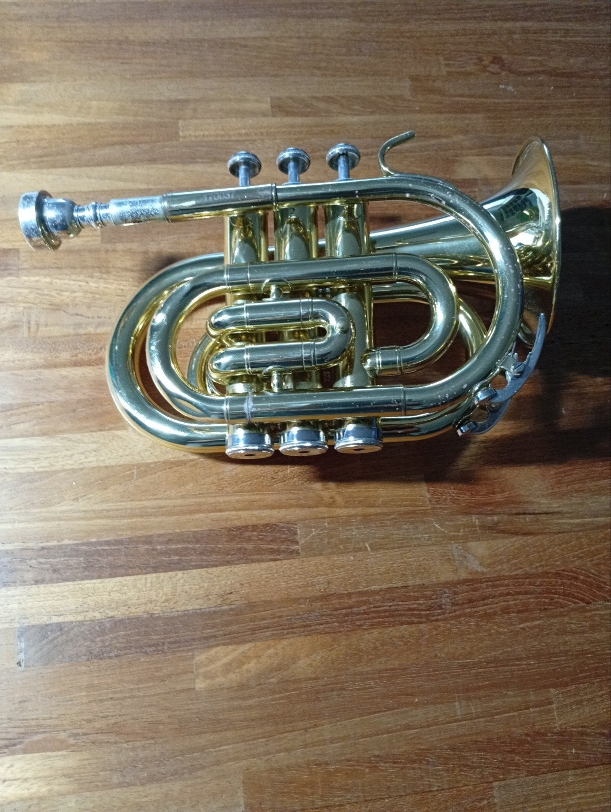 Arnolds & Sons Pocket Trompet, Muziek en Instrumenten, Blaasinstrumenten | Trompetten, Ophalen of Verzenden, Gebruikt, Bes-trompet