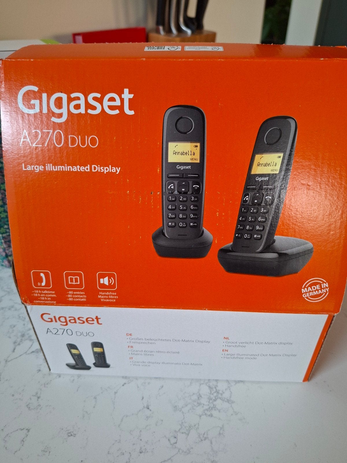 Gigaset A270 Duo DECT telefoon - Zwart, Ophalen of Verzenden, Nieuw, 2 handsets