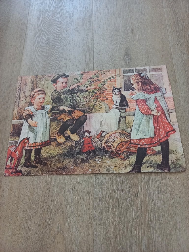 Ot en Sien poster - C. Jetses (1873-1955) - 43.8 x 29.5 cm, Ophalen of Verzenden, Gebruikt, Overige
