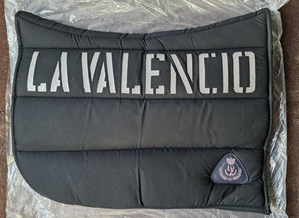 Dik zadelpad / dekje La Valencio zwart met zilver - NIEUW, Full (L), Verzenden, Nieuw, Anatomisch gevormd