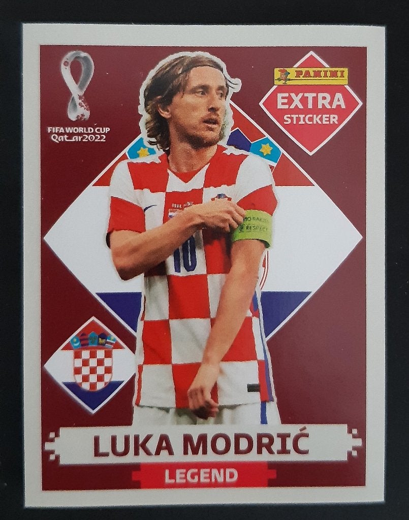 Panini Luka Modric Extra Sticker WK Qatar 2022, Verzenden, Zo goed als nieuw, Buitenlandse clubs, Poster, Plaatje of Sticker