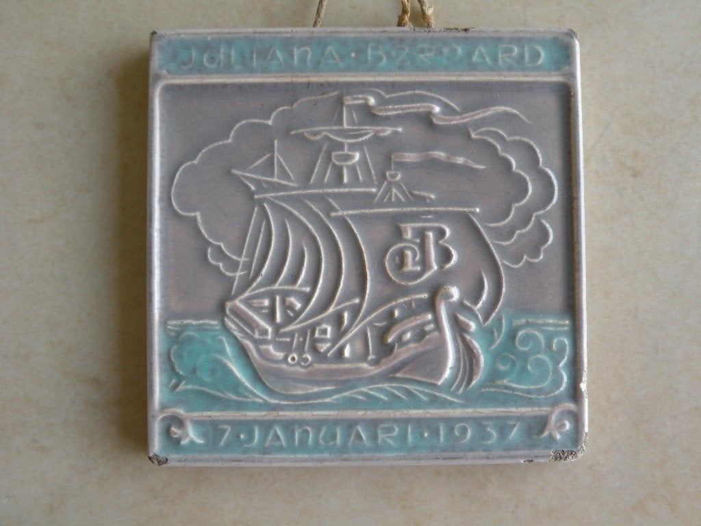 Tegel Juliana-Bernard. 7 Januari 1937., Ophalen of Verzenden, Gebruikt, Nederland