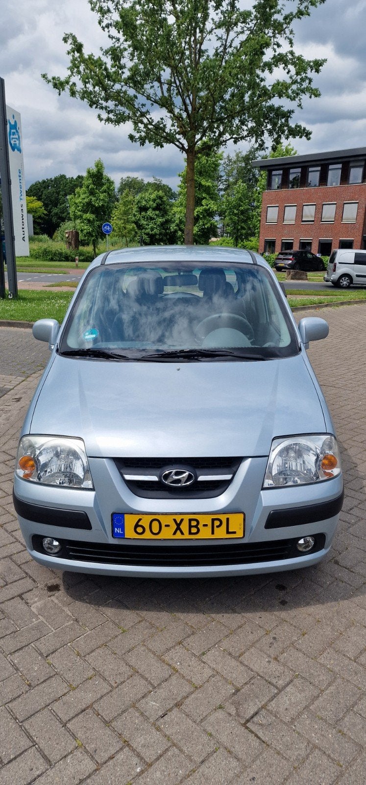 Hyundai Atos 1.1 AUT 2007 Blauw automaat met Airco, Auto's, Hyundai, 31 €/maand, 4 cilinders, Origineel Nederlands, 400 kg