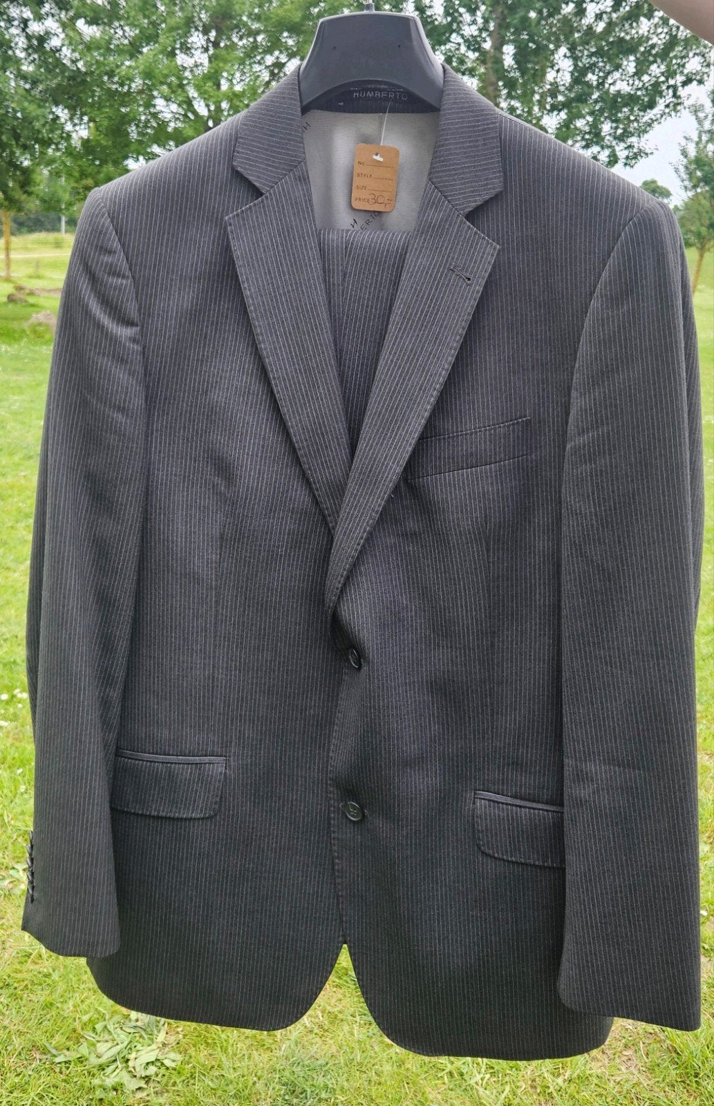 Humberto gestreept pak - Maat L, Kleding | Heren, Kostuums en Colberts, Maat 48/50 (M), Ophalen of Verzenden, Zo goed als nieuw