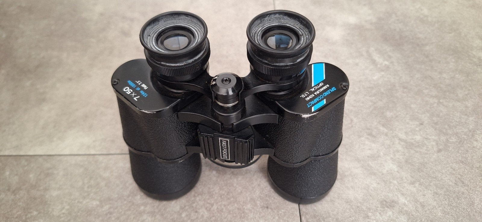 Verrekijker 7x50 Speed Compact met draagriem en tas, Gebruikt, Minder dan 8x, Met hoes of tas, Porro (met knik)