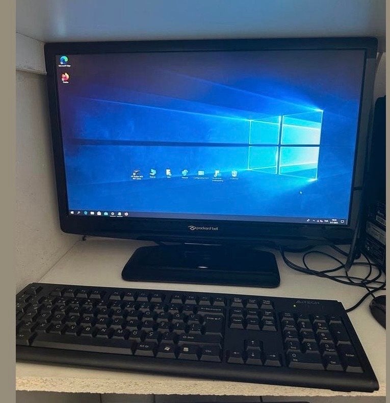 Packard Bell Viseo 230DX Monitor met Toetsenbord en Muis, Gebruikt, Full HD, Ophalen of Verzenden, LED