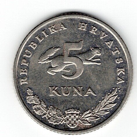 23-1671 Kroatie 5 kuna 2001, Verzenden, Overige landen, Losse munt