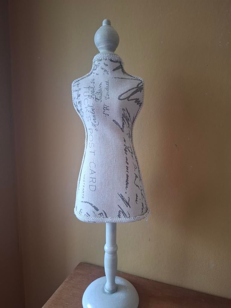Decoratieve Mini Paspop - Vintage Stijl, Vintage, Beige, Ophalen of Verzenden, Zo goed als nieuw