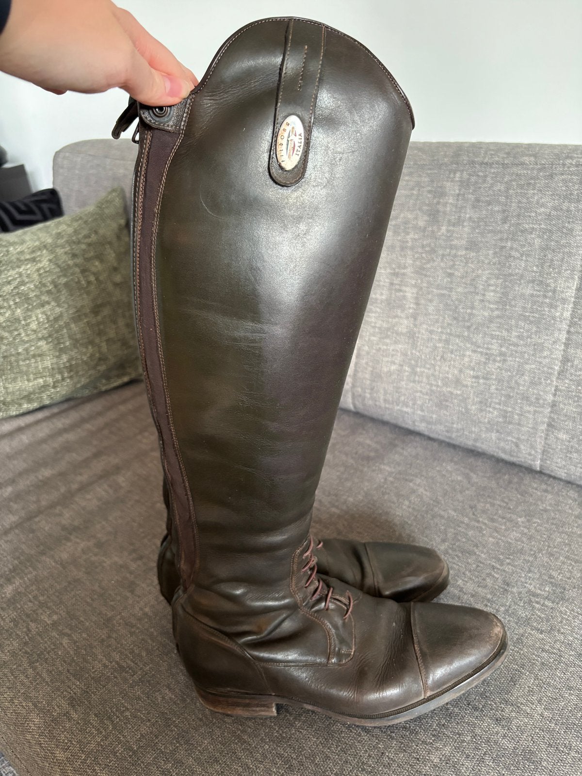 Fildona rijlaarzen bruin leer maatje 38, Dieren en Toebehoren, Paardrijkleding, Gebruikt, Dames, Schoeisel, Dressuur, Inclusief opbergtas
