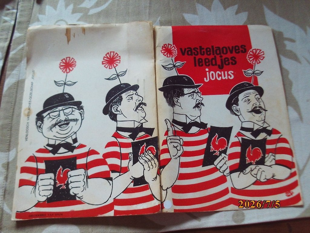 Carnaval liedjes boek Venlo Vastelaoves leedjes Jocus 1936 e, Ophalen of Verzenden, Gelezen, Algemeen